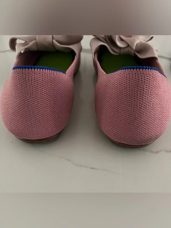 Rothy’s rosebud point with bow flat shoes - Picture 4 of 6